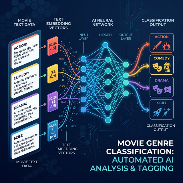 Movie genre classification AI model by Sarthak Srivastava
